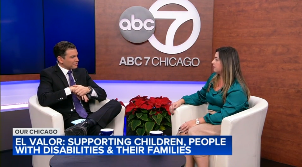 ABC7 Chicago news anchors on set during a segment about El Valor.